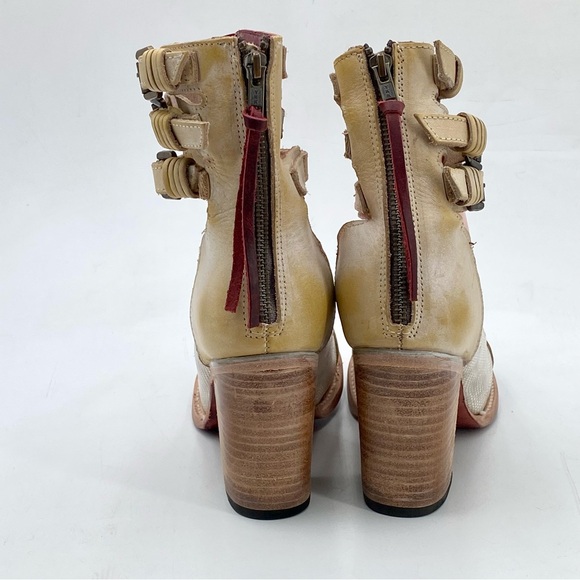 FREEBIRD Bonnie Shoes Size 10 Distressed Yellow Snake Print Leather (F14) - Picture 7 of 15